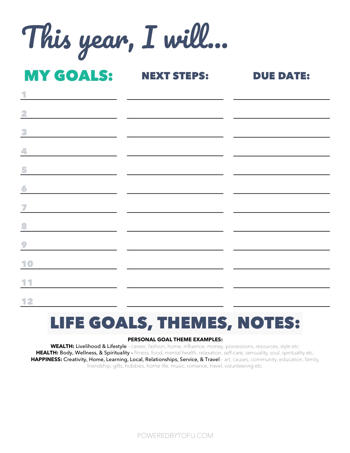 2024 Goal Tracking Spreadsheet + My Goal Setting Framework